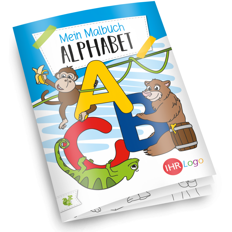 Auswahl variiert Malset für Kinder mit 24 Fasermaler & lustiges ABC-Malbuch 